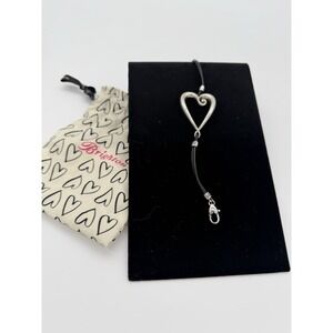 Brighton Always Have An Open Heart Bracelet-Black Cord-Whimsical-Whimsigoth-Boho